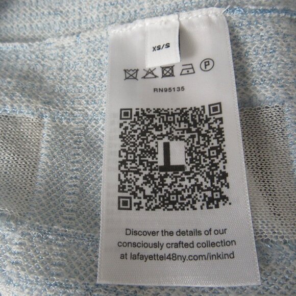 Lafayette 148 New York Size S Fringe-trim Bateau-neck Pullover in Cloud-multi - Picture 7 of 7